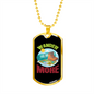 Camper Necklace Wander More Pink Necklace Stainless Steel or 18k Gold Dog Tag 24" Chain-Express Your Love Gifts
