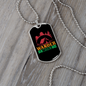 Camper Necklace Wander More Pink Tent Necklace Stainless Steel or 18k Gold Dog Tag 24" Chain-Express Your Love Gifts