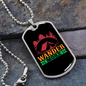 Camper Necklace Wander More Pink Tent Necklace Stainless Steel or 18k Gold Dog Tag 24" Chain-Express Your Love Gifts