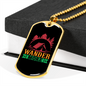 Camper Necklace Wander More Pink Tent Necklace Stainless Steel or 18k Gold Dog Tag 24" Chain-Express Your Love Gifts