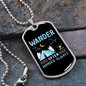 Camper Necklace Wander Often Blue Necklace Stainless Steel or 18k Gold Dog Tag 24" Chain-Express Your Love Gifts