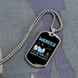 Camper Necklace Wander Often Blue Necklace Stainless Steel or 18k Gold Dog Tag 24" Chain-Express Your Love Gifts