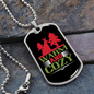 Camper Necklace Warm and Cozy Necklace Stainless Steel or 18k Gold Dog Tag 24" Chain-Express Your Love Gifts