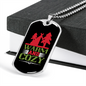 Camper Necklace Warm and Cozy Necklace Stainless Steel or 18k Gold Dog Tag 24" Chain-Express Your Love Gifts