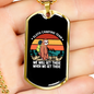 Camper Necklace We Get There Necklace Stainless Steel or 18k Gold Dog Tag 24" Chain-Express Your Love Gifts