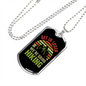 Camper Necklace We're Going Hiking Necklace Stainless Steel or 18k Gold Dog Tag 24" Chain-Express Your Love Gifts