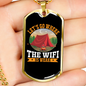Camper Necklace Weak WiFi Necklace Stainless Steel or 18k Gold Dog Tag 24" Chain-Express Your Love Gifts