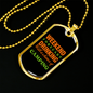 Camper Necklace Weekend Drinking Camping Necklace Stainless Steel or 18k Gold Dog Tag 24" Chain-Express Your Love Gifts