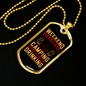 Camper Necklace Weekend Forecast Camping Necklace Stainless Steel or 18k Gold Dog Tag 24" Chain-Express Your Love Gifts