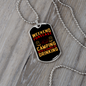 Camper Necklace Weekend Forecast Camping Necklace Stainless Steel or 18k Gold Dog Tag 24" Chain-Express Your Love Gifts
