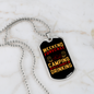 Camper Necklace Weekend Forecast Camping Necklace Stainless Steel or 18k Gold Dog Tag 24" Chain-Express Your Love Gifts
