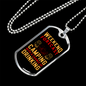 Camper Necklace Weekend Forecast Camping Necklace Stainless Steel or 18k Gold Dog Tag 24" Chain-Express Your Love Gifts