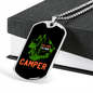 Camper Necklace Welcome to Our Camper Necklace Stainless Steel or 18k Gold Dog Tag 24" Chain-Express Your Love Gifts
