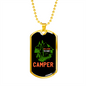 Camper Necklace Welcome to Our Camper Necklace Stainless Steel or 18k Gold Dog Tag 24" Chain-Express Your Love Gifts
