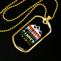 Camper Necklace Welcome to Our Camper White Necklace Stainless Steel or 18k Gold Dog Tag 24" Chain-Express Your Love Gifts