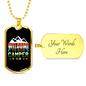 Camper Necklace Welcome to Our Camper White Necklace Stainless Steel or 18k Gold Dog Tag 24" Chain-Express Your Love Gifts