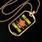 Camper Necklace Welcome to Our Campfire Orange Tent Necklace Stainless Steel or 18k Gold Dog Tag 24" Chain-Express Your Love Gifts