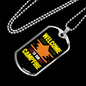 Camper Necklace Welcome to Our Campfire Orange Tent Necklace Stainless Steel or 18k Gold Dog Tag 24" Chain-Express Your Love Gifts