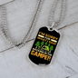 Camper Necklace What I Said Camper Necklace Stainless Steel or 18k Gold Dog Tag 24" Chain-Express Your Love Gifts