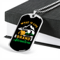 Camper Necklace What Is Life Necklace Stainless Steel or 18k Gold Dog Tag 24" Chain-Express Your Love Gifts
