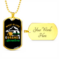 Camper Necklace What Is Life Necklace Stainless Steel or 18k Gold Dog Tag 24" Chain-Express Your Love Gifts
