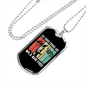 Camper Necklace Wild And Free Necklace Stainless Steel or 18k Gold Dog Tag 24" Chain-Express Your Love Gifts