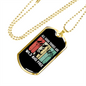 Camper Necklace Wild And Free Necklace Stainless Steel or 18k Gold Dog Tag 24" Chain-Express Your Love Gifts