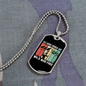 Camper Necklace Wild And Free Necklace Stainless Steel or 18k Gold Dog Tag 24" Chain-Express Your Love Gifts