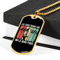 Camper Necklace Wild And Free Necklace Stainless Steel or 18k Gold Dog Tag 24" Chain-Express Your Love Gifts