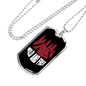 Camper Necklace Wild and Free Red Tent Necklace Stainless Steel or 18k Gold Dog Tag 24" Chain-Express Your Love Gifts