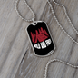 Camper Necklace Wild and Free Red Tent Necklace Stainless Steel or 18k Gold Dog Tag 24" Chain-Express Your Love Gifts