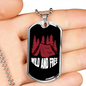 Camper Necklace Wild and Free Red Tent Necklace Stainless Steel or 18k Gold Dog Tag 24" Chain-Express Your Love Gifts