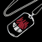 Camper Necklace Wild and Free Red Tent Necklace Stainless Steel or 18k Gold Dog Tag 24" Chain-Express Your Love Gifts