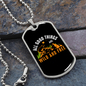 Camper Necklace Wild And Free White Necklace Stainless Steel or 18k Gold Dog Tag 24" Chain-Express Your Love Gifts