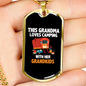 Camper Necklace With Our Grandkids Necklace Stainless Steel or 18k Gold Dog Tag 24" Chain-Express Your Love Gifts