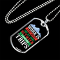 Camper Necklace Work is Camping Trip Necklace Stainless Steel or 18k Gold Dog Tag 24" Chain-Express Your Love Gifts