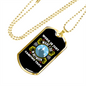 Camper Necklace Work is Just Camping Trips Necklace Stainless Steel or 18k Gold Dog Tag 24" Chain-Express Your Love Gifts