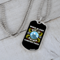 Camper Necklace Work is Just Camping Trips Necklace Stainless Steel or 18k Gold Dog Tag 24" Chain-Express Your Love Gifts