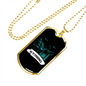 Camper Necklace Wyoming Necklace Stainless Steel or 18k Gold Dog Tag 24" Chain-Express Your Love Gifts