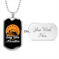 Camper Necklace Yes They Adventure Necklace Stainless Steel or 18k Gold Dog Tag 24" Chain-Express Your Love Gifts
