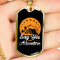 Camper Necklace Yes They Adventure Necklace Stainless Steel or 18k Gold Dog Tag 24" Chain-Express Your Love Gifts