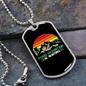 Camper Necklace Your Mountain Is Waiting Necklace Stainless Steel or 18k Gold Dog Tag 24" Chain-Express Your Love Gifts