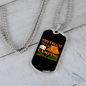 Camper Necklace Zombie Survival Training Necklace Stainless Steel or 18k Gold Dog Tag 24" Chain-Express Your Love Gifts