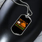 Camper Necklace Zombie Survival Training Necklace Stainless Steel or 18k Gold Dog Tag 24" Chain-Express Your Love Gifts