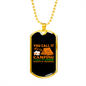 Camper Necklace Zombie Survival Training Necklace Stainless Steel or 18k Gold Dog Tag 24" Chain-Express Your Love Gifts