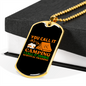 Camper Necklace Zombie Survival Training Necklace Stainless Steel or 18k Gold Dog Tag 24" Chain-Express Your Love Gifts