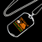 Camper Necklace Zombie Survival Training Necklace Stainless Steel or 18k Gold Dog Tag 24" Chain-Express Your Love Gifts