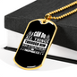 Can Do All Things Philippians 4:13 Necklace Stainless Steel or 18k Gold Dog Tag 24" Chain-Express Your Love Gifts