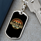 Can'T Be Sad Riding A Bike Cycling Keychain Stainless Steel or 18k Gold Dog Tag Keyring-Express Your Love Gifts