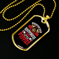 Can't Buy Happiness Red Necklace Stainless Steel or 18k Gold Dog Tag 24" Chain-Express Your Love Gifts